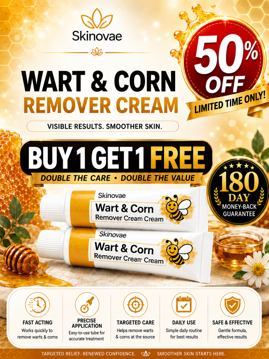 Skinovae™ Intensive Wart & Corn Remover Cream