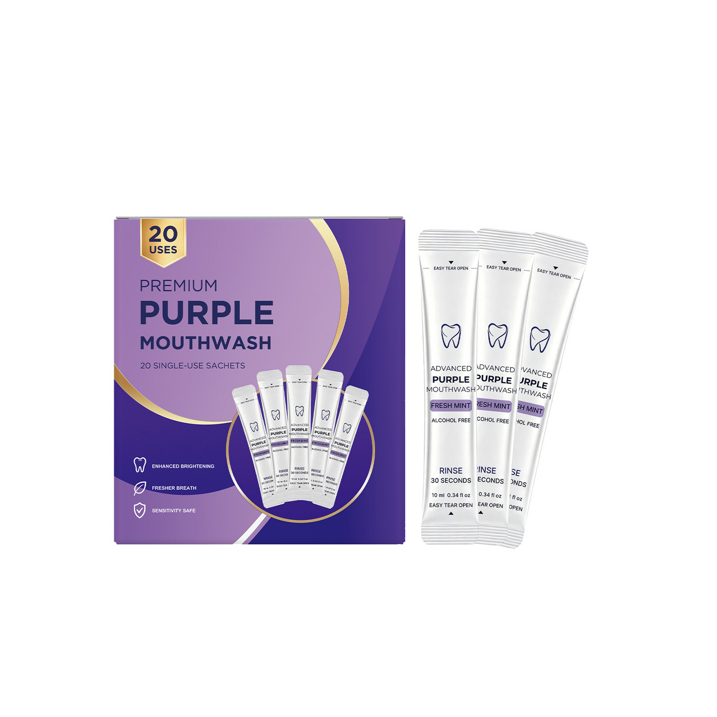 Skinovae Purple Mouthwash - Sachets 20 Pack