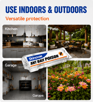 SKINOVAE Ready-to-Use Liquid Ant Bait Stations – Indoor & Outdoor Ant Control