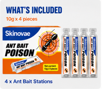 SKINOVAE Ready-to-Use Liquid Ant Bait Stations – Indoor & Outdoor Ant Control