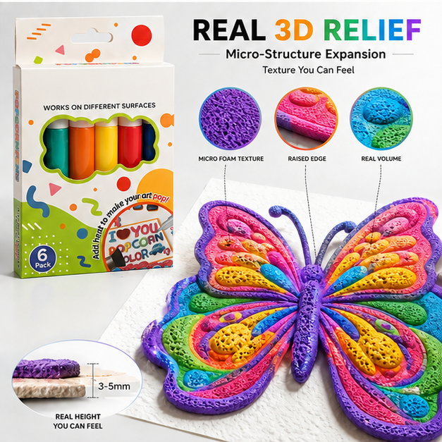 Last Day 50% OFF 🖍️🎁🔮Magic Pen – Draw 3D with one stroke!🎄 DIY Bubble Popcorn Drawing Pens🔥🪄