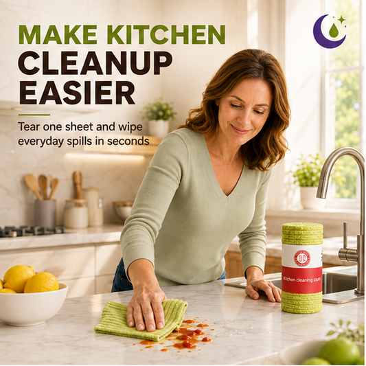 Multipurpose Reusable Tear-Off Cleaning Cloth Roll