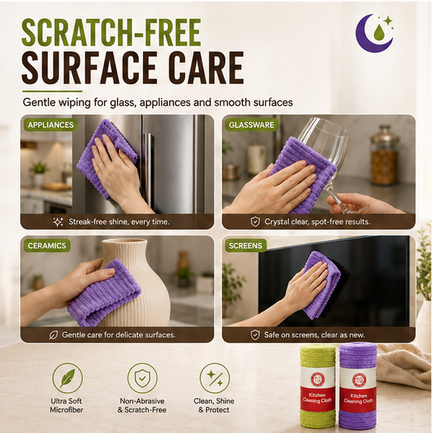 Multipurpose Reusable Tear-Off Cleaning Cloth Roll