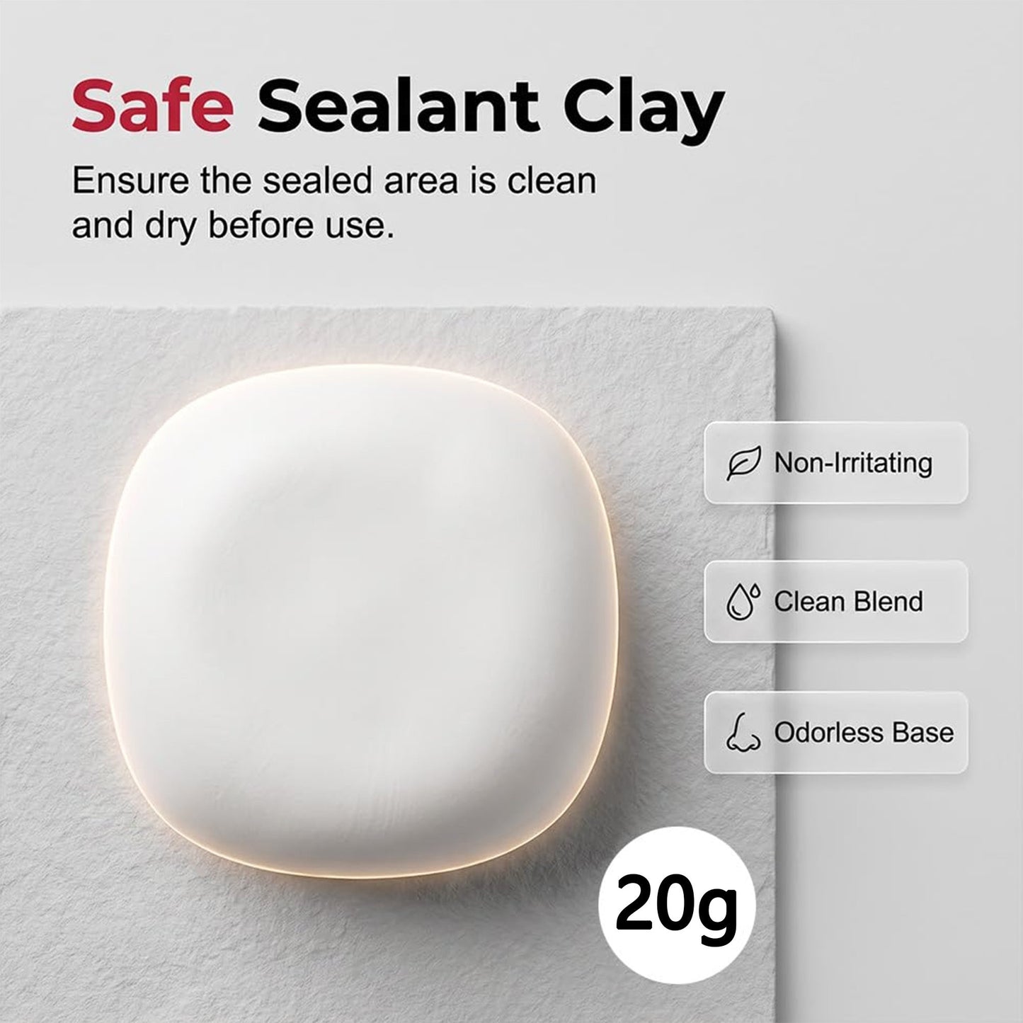 10Pcs White Waterproof Sealant Putty,Quick Mending Seal Clay for Wall Hole