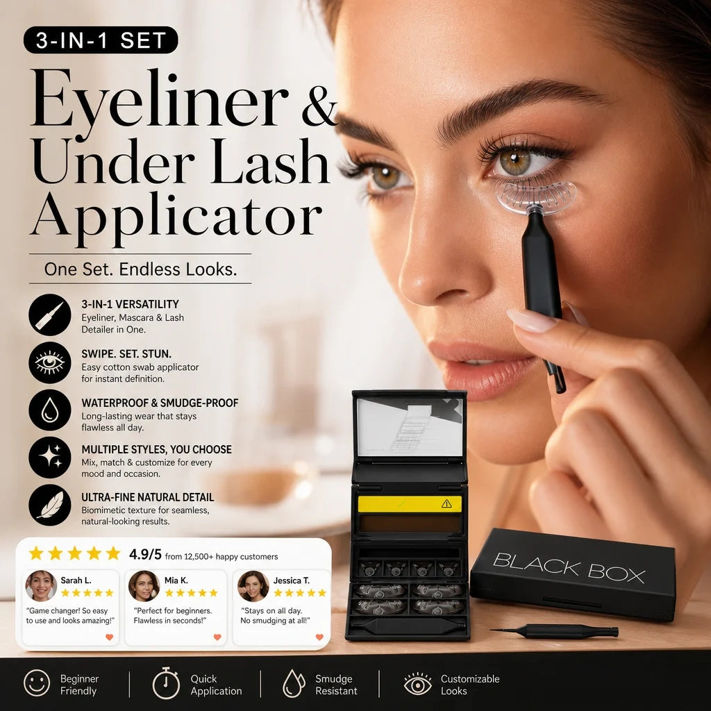 🥳2026 HOT SALE🥳💋50K+ SOLD!🔥 50% OFF!3-in-1 Kit: Eyeliner and Lower Lash Stamp
