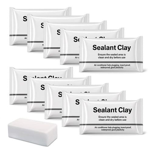 10Pcs White Waterproof Sealant Putty,Quick Mending Seal Clay for Wall Hole