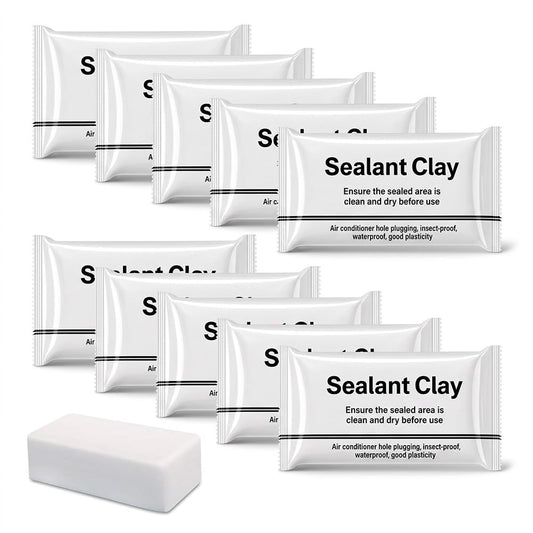 10Pcs White Waterproof Sealant Putty,Quick Mending Seal Clay for Wall Hole