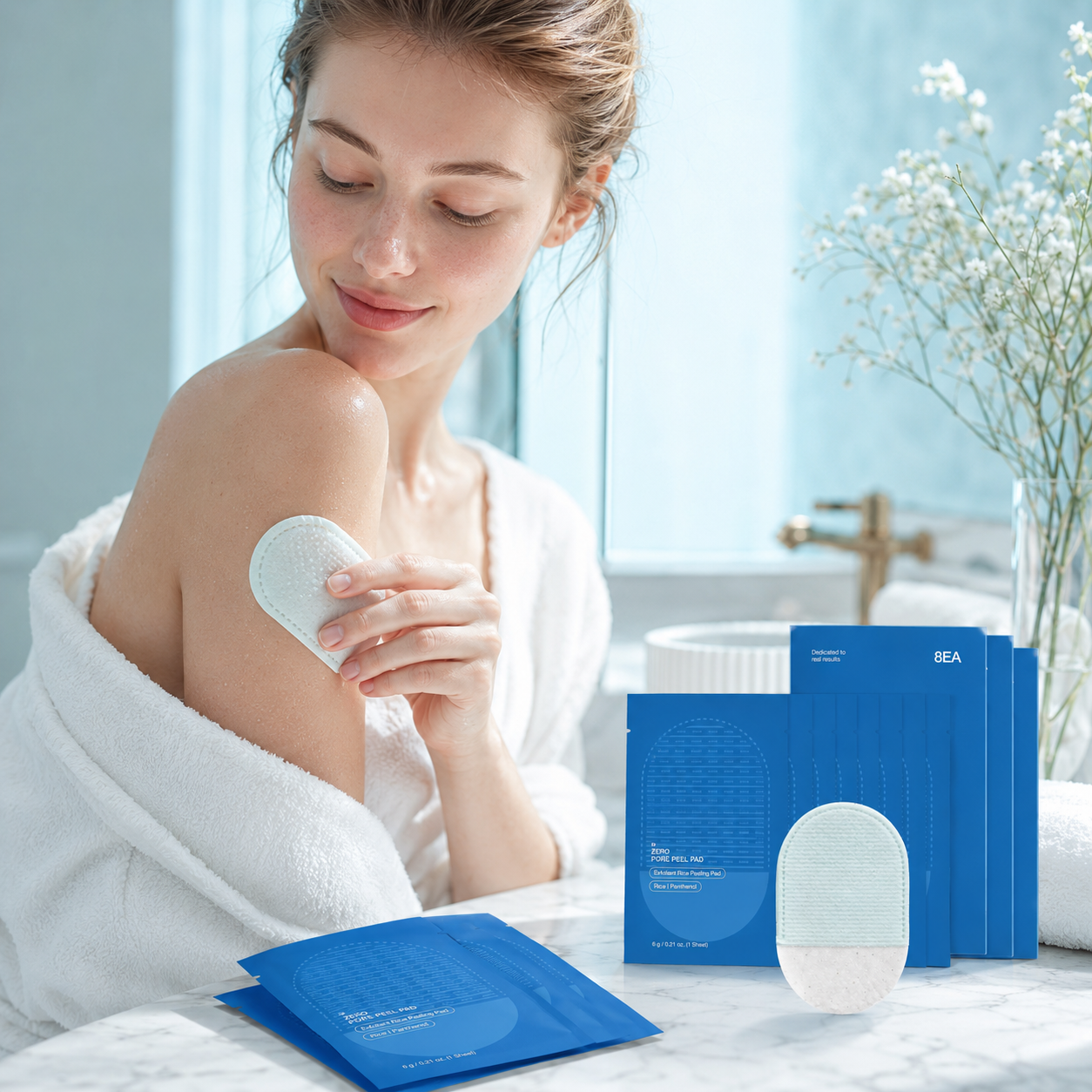 🔥Body Exfoliating Scrub Pads For Bumpy Flaky Skin 8 Pack