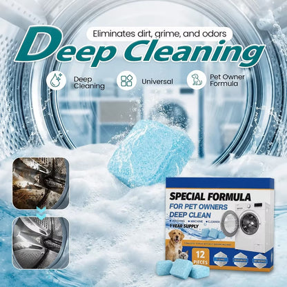🏆 LAST DAY SPECIAL! ONLY $9.99!! 12 Washer Tub Cleaner Tablets Deep Cleans & Removes Odors For a Fresh, Hygienic Washer
